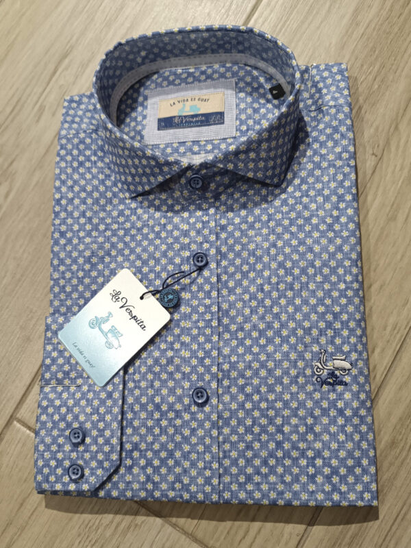 CAMISA LA VESPITA MICROESTAMPADA FLORES